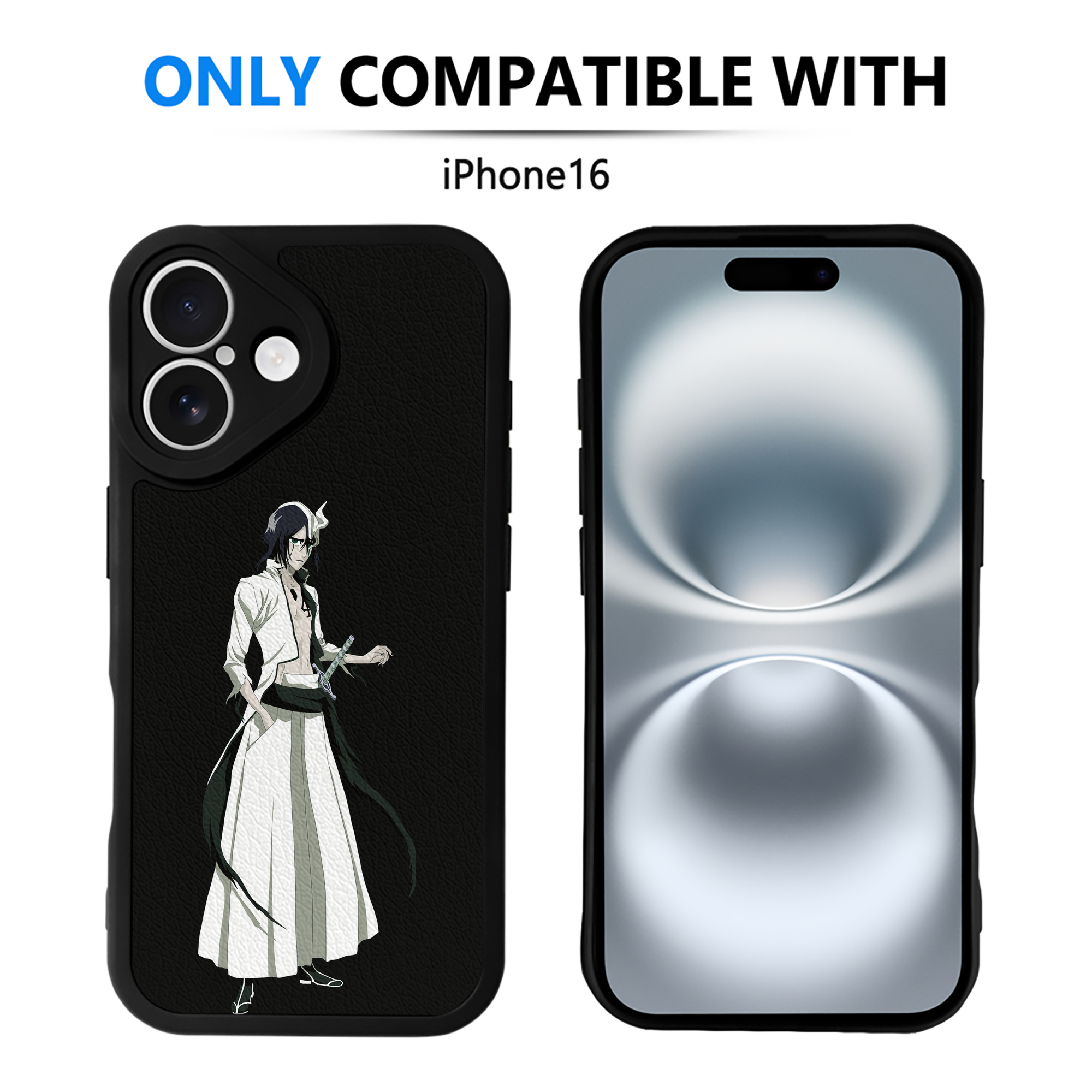 （画像用） ブリーチ ウルキオラ·シファー BLEACH Ulquiorra cifer 【iPhone 16シリーズ対応】シリコンスマホケース（レザー調） 材質：シリコン